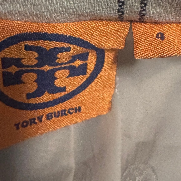 Tory Burch Cream Blazer with Navy Pinstripes - Picture 7 of 9